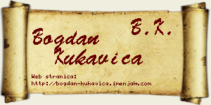 Bogdan Kukavica vizit kartica